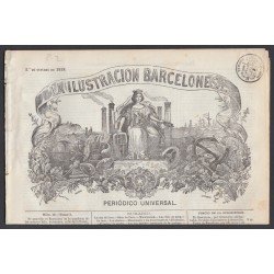 España Spain Timbres de Periódicos P.2 1858 La Ilustración Barcelonesa España Spain Timbres de Periódicos P.2 1858 La Ilustración Barcelonesa