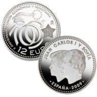 España Spain 2009 12 euros  X Aniv. de la Unión Económica y Monetaria Plata Ag