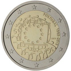 Portugal 2015 2 € euros conmemorativos XXX Aniversario bandera Portugal 2015 2 € euros conmemorativos XXX Aniversario bandera