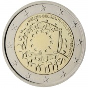 Bélgica 2015 2 € euros conmemorativos XXX Aniversario bandera