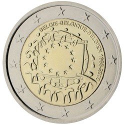 Bélgica 2015 2 € euros conmemorativos XXX Aniversario bandera Bélgica 2015 2 € euros conmemorativos XXX Aniversario bandera