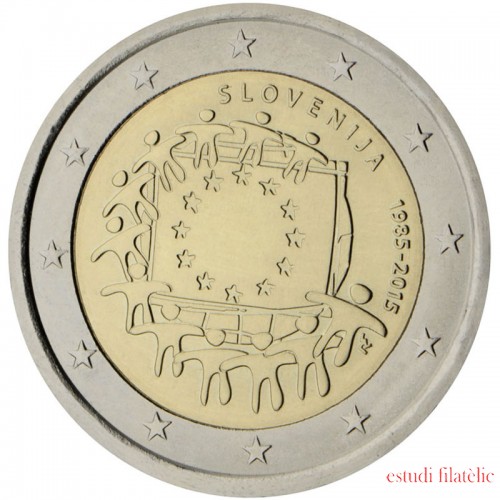 Eslovenia 2015 2 € euros conmemorativos XXX Aniv. Bandera Europea 