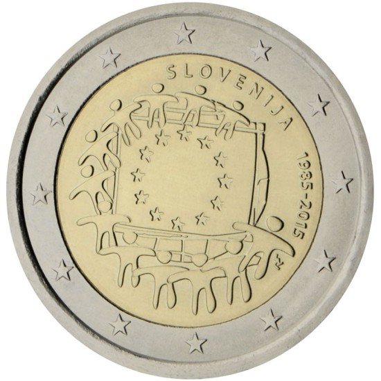 Eslovenia 2015 2 € euros conmemorativos XXX Aniv. Bandera Europea Eslovenia 2015 2 € euros conmemorativos XXX Aniv. Bandera Europea