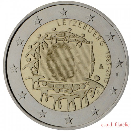 Luxemburgo 2015 2 € euros conmemorativos XXX Aniversario bandera