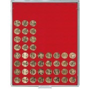 Lindner 2580 Bandeja 22,25 mm para monedas con 80 hoyos redondos