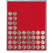 Lindner 2108 Bandeja 23,5 mm para monedas con 80 hoyos redondos