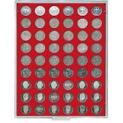Lindner 2109 Bandeja 26,75 mm para monedas con 54 hoyos redondos