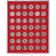 Lindner 2107 Bandeja 27,5 mm para monedas con 42 hoyos redondos