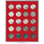 Lindner 2102 Bandeja 38 mm para monedas con 20 hoyos redondos