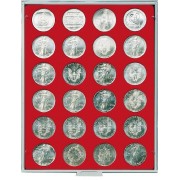 Lindner 2160 Bandeja 41 mm para monedas con 24 hoyos redondos