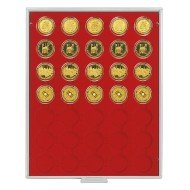 Lindner 2535 Bandeja 34 mm para monedas con 35 huecos redondos en cápsulas