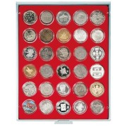 Lindner 2226 Bandeja 39,5 mm para monedas con 30 huecos redondos en cápsulas