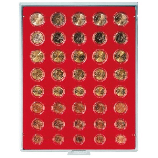 Lindner 2556 Bandejas para 5 serie de monedas € Lindner 2556 Bandejas para 5 serie de monedas €