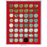 Lindner 2148 Bandeja 30 mm para monedas con 48 compartimentos cuadrados 