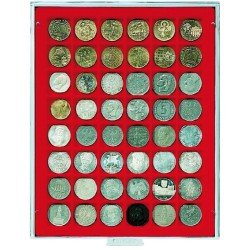 Lindner 2148 Bandeja 30 mm para monedas con 48 compartimentos cuadrados Lindner 2148 Bandeja 30 mm para monedas con 48 compartimentos cuadrados