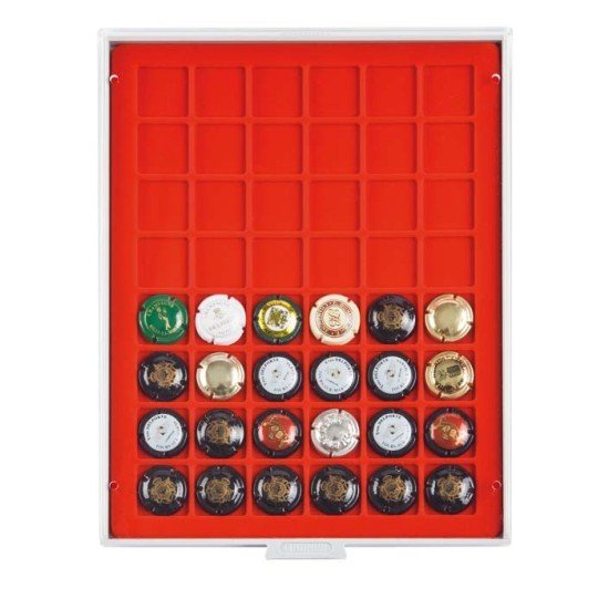 Lindner 2148F Bandeja 30 mm para placas de cava con 48 compartimentos cuadrados Lindner 2148F Bandeja 30 mm para placas de cava con 48 compartimentos cuadrados