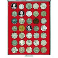 Lindner 2135 Bandeja 36 mm para monedas con 35 huecos cuadrados