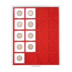 Lindner 2122 Bandeja 50 mm para monedas con 20 huecos cuadrados para octos y marquitos Lindner 2122 Bandeja 50 mm para monedas con 20 huecos cuadrados para octos y marquitos