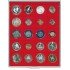 Lindner 2221 Bandeja 51 mm para monedas con 20 huecos cuadrados para octos, envases y marquitos