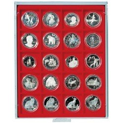Lindner 2121 Bandeja 51 mm para monedas con 20 huecos cuadrados Lindner 2121 Bandeja 51 mm para monedas con 20 huecos cuadrados