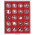 Lindner 2121 Bandeja 51 mm para monedas con 20 huecos cuadrados