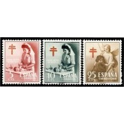 España Spain 1121/23 1953 ProTuberculosos MNH