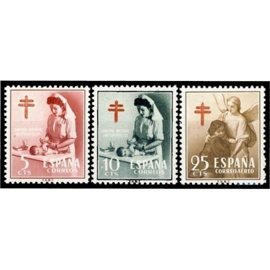 España Spain 1121/23 1953 ProTuberculosos MNH España Spain 1121/23 1953 ProTuberculosos MNH