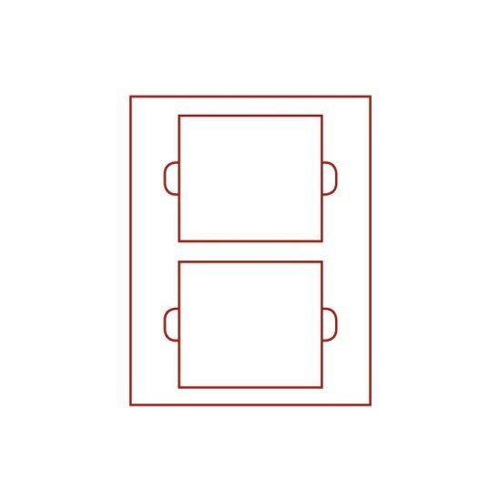 Lindner 2805 Bandeja doble 140 x 123 mm compartimento rectangular 2 X 5 Euro Alemania Lindner 2805 Bandeja doble 140 x 123 mm compartimento rectangular 2 X 5 Euro Alemania