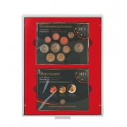 Lindner 2803 Bandeja doble 152 x 123 mm 2 monedas compartimentos rectangular 