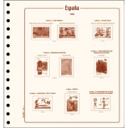 Hojas sellos España Cultural Filober 1984 montadas
