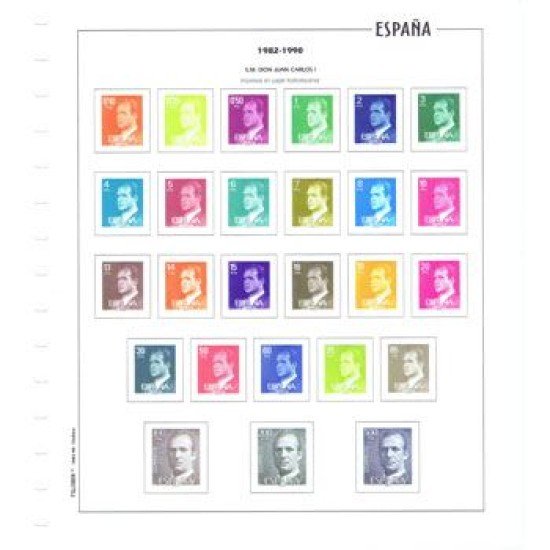Hojas sellos España FLCFREYM Filober color Fósforos Rey montadas Hojas sellos España FLCFREYM Filober color Fósforos Rey montadas