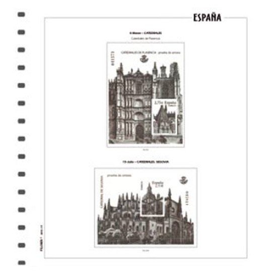 Hojas sellos España Filober color Pruebas Lujo 2008 montadas Hojas sellos España Filober color Pruebas Lujo 2008 montadas