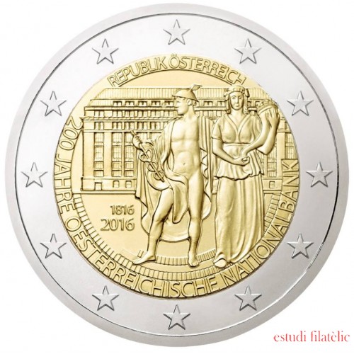 Austria 2016 2 euros conmemorativos 200 Av Banco Nacional Oesterreichische Nationalbank