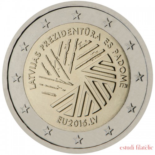 Letonia 2015 2 € euros conmemorativos Presidencia de la Unión Europea 