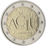 Lituania 2015 2 € euros conmemorativos Idioma lituano 