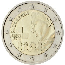 Estonia 2016 2 € euros conmemorativos Ajedrez Cent. Paul Keres Estonia 2016 2 € euros conmemorativos Ajedrez Cent. Paul Keres