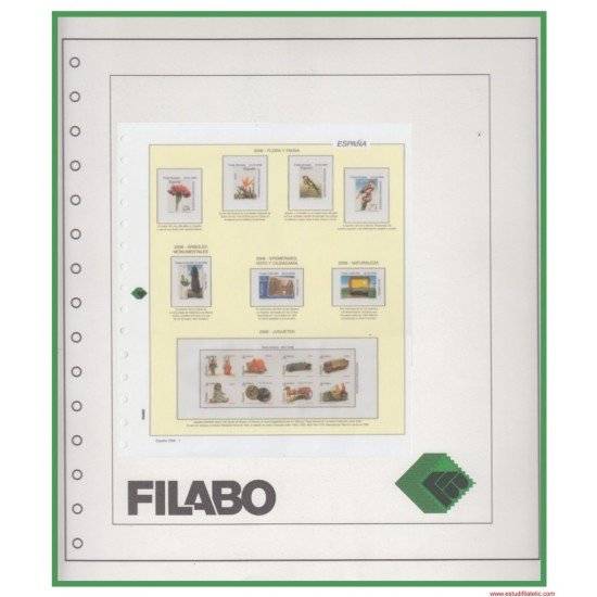 Hojas España Filabo Registro sin  protectores 2006