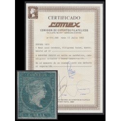 España Spain 41 1855 Isabel II Nuevo Cert Comex España Spain 41 1855 Isabel II Nuevo Cert Comex