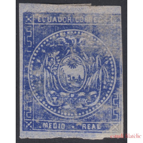 Ecuador 1a 1865 - 1872 Escudo de Armas Variedad de color MH