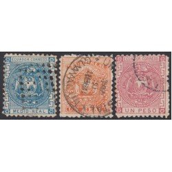 Ecuador 5/7 1872 Escudo de Armas Usados Ecuador 5/7 1872 Escudo de Armas Usados