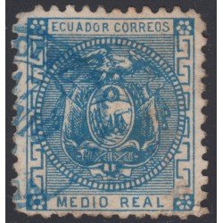 Ecuador 5a variedad sin punto 1872 Escudo de Armas Usado Ecuador 5a variedad sin punto 1872 Escudo de Armas Usado