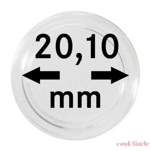 Lindner S22702010P Cápsulas 20.10 mm para monedas grandes y gruesas pqte 10