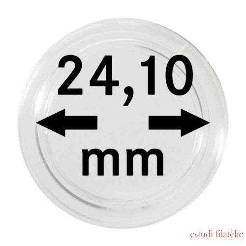 Lindner S22702410P Cápsulas 24.10 mm para monedas grandes y gruesas pqte 10