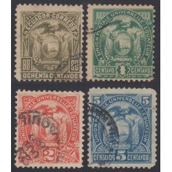 Ecuador 15/18 1887 Escudo de Armas usados Ecuador 15/18 1887 Escudo de Armas usados