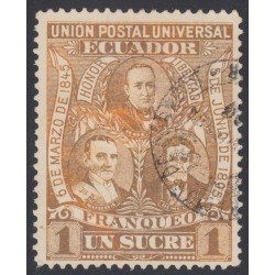 Ecuador 75a Variedad color marrón Variety 1896 UPU Elizalde Noboa Olmedo Usado Ecuador 75a Variedad color marrón Variety 1896 UPU Elizalde Noboa Olmedo Usado