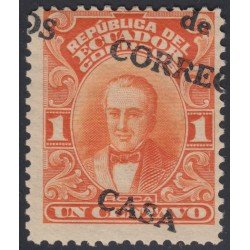 Ecuador 196 1920 Variedad Variety sobrecarga torcida CASA DE CORREOS Ecuador 196 1920 Variedad Variety sobrecarga torcida CASA DE CORREOS