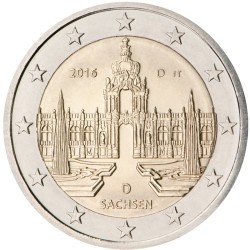 Alemania 2016 2 € euros conmemorativos Sachen ( 5 monedas ) Alemania 2016 2 € euros conmemorativos Sachen ( 5 monedas )