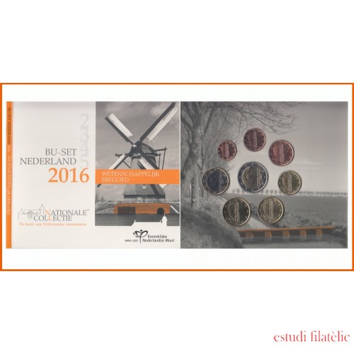 Holanda 2016 Cartera Oficial Monedas  € euros BU Set Molinos Patrimonio 