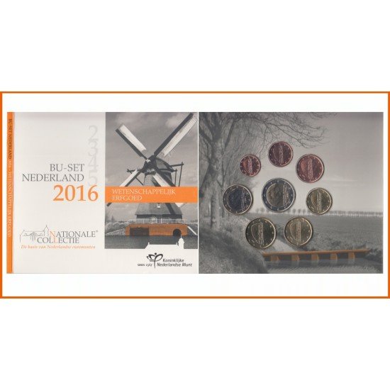 Holanda 2016 Cartera Oficial Monedas € euros BU Set Molinos Patrimonio Holanda 2016 Cartera Oficial Monedas € euros BU Set Molinos Patrimonio