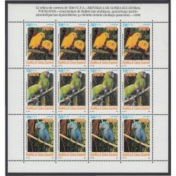 Guinea Ecuatorial 259/61 1999 Minihojita Papagayos Aves birds MNH Guinea Ecuatorial 259/61 1999 Minihojita Papagayos Aves birds MNH